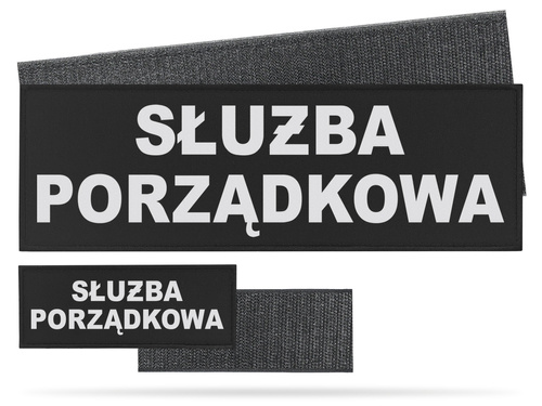 SŁUŻBA PORZĄDKOWA zestaw naszywek odblaskowych