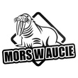 MORS W AUCIE odblaskowa naklejka - czarna