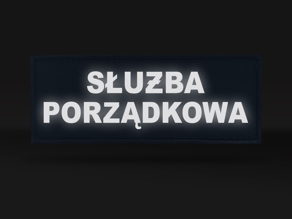 SŁUŻBA PORZĄDKOWA naszywka odblaskowa 