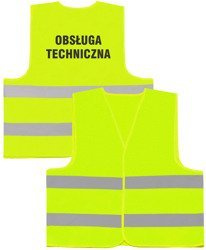 OBSŁUGA TECHNICZNA kamizelka odblaskowa
