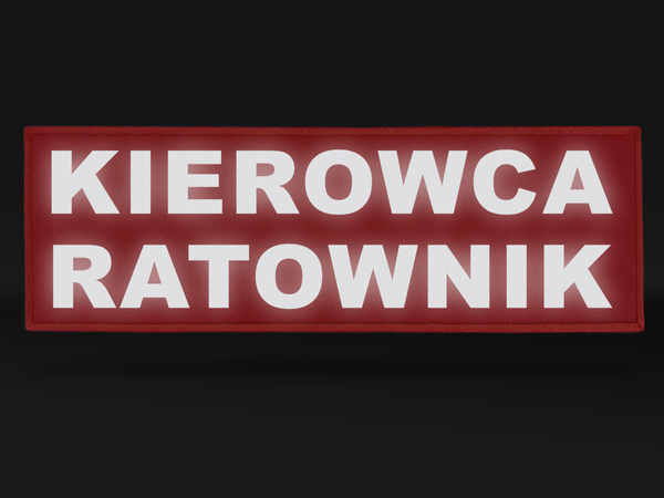 KIEROWCA RATOWNIK naszywka odblaskowa