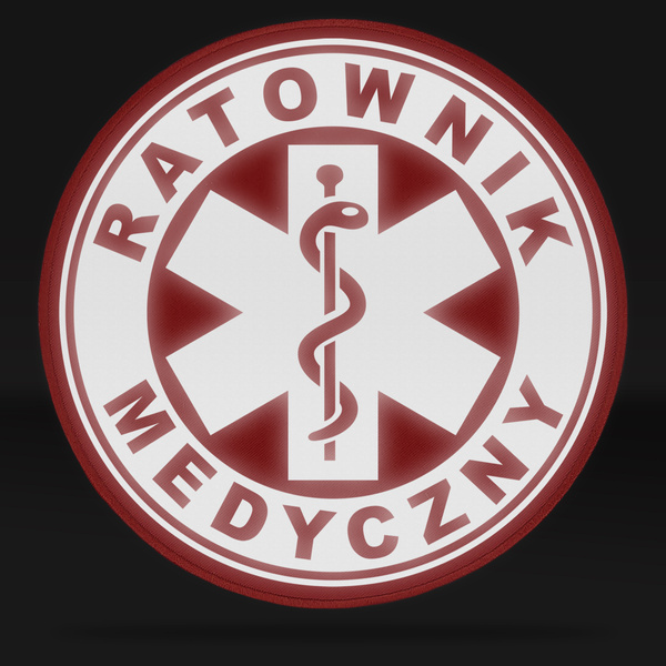 RATOWNIK MEDYCZNY naszywka odblaskowa z eskulapem