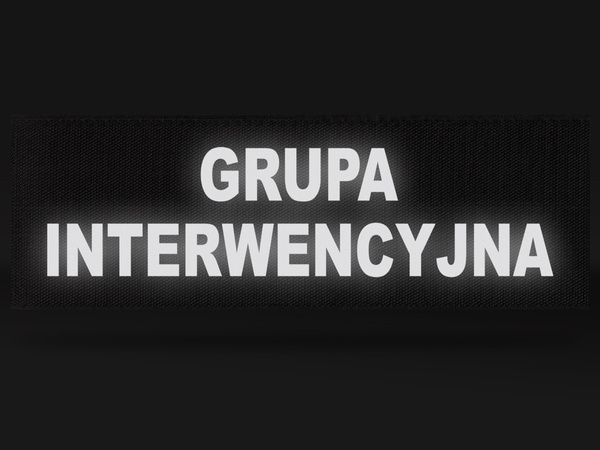 GRUPA INTERWENCYJNA emblemat odblaskowy