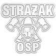 STRAŻAK OSP odblaskowa naklejka - srebrna
