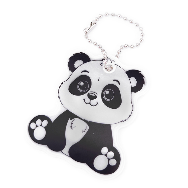 Zawieszka odblaskowa na łańcuszku - PANDA