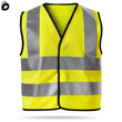 Kamizelka odblaskowa dla dzieci, kolor żółty neonowy, wzrost 116 - 140 cm