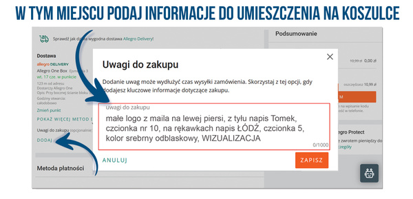 Bawełniana męska koszulka polo z własnym nadrukiem - kolor khaki