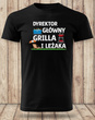 Koszulka bawełniana T-shirt nadruk DYREKTOR GŁÓWNY GRILLA I LEŻAKA
