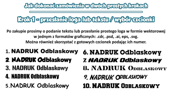 Kamizelka odblaskowa z własnym napisem lub logo