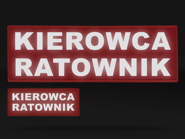 KIEROWCA RATOWNIK zestaw naszywek odblaskowych