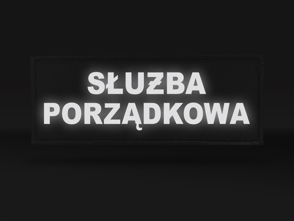 SŁUŻBA PORZĄDKOWA naszywka odblaskowa