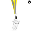 Zestaw imprezowy smycz odblaskowa ŻÓŁTA z kieliszkiem szklanym