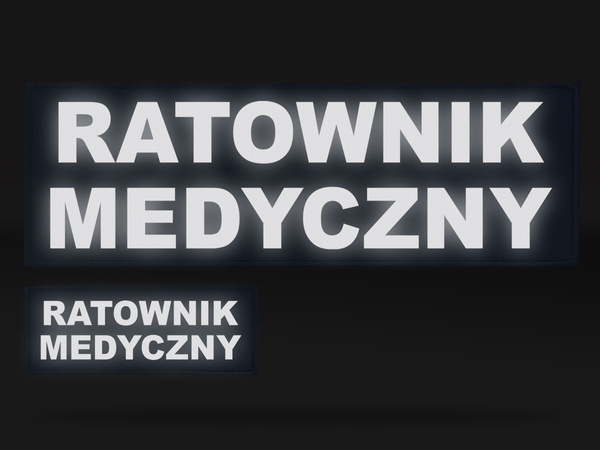 RATOWNIK MEDYCZNY zestaw naszywek odblaskowych
