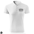 Bawełniana męska koszulka polo z własnym nadrukiem - kolor biały