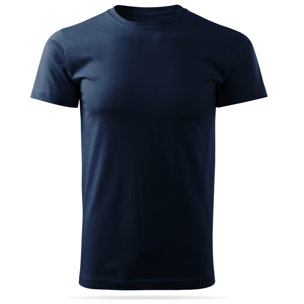 Męska koszulka bawełniana T-shirt - granatowa