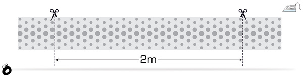Odblaskowa taśma do wprasowania srebrna w kropki 5 cm / 2 mb.
