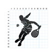 PADEL odblaskowa naklejka - czarna