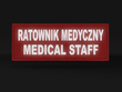 RATOWNIK MEDYCZNY MEDICAL STAFF naszywka odblaskowa