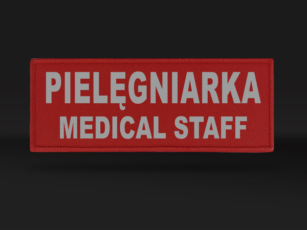PIELĘGNIARKA MEDICAL STAFF naszywka odblaskowa
