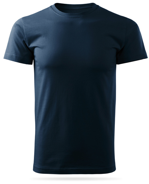Granatowa męska koszulka T-shirt z własnym nadrukiem 