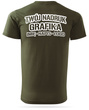 Zieleń wojskowa męska koszulka T-shirt z własnym nadrukiem 
