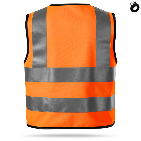 Kamizelka odblaskowa dla dzieci, kolor pomarańczowy fluo, wzrost 116 - 140 cm
