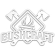 BUSHCRAFT odblaskowa naklejka na auto srebrna