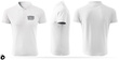Bawełniana męska koszulka polo z własnym nadrukiem - kolor biały