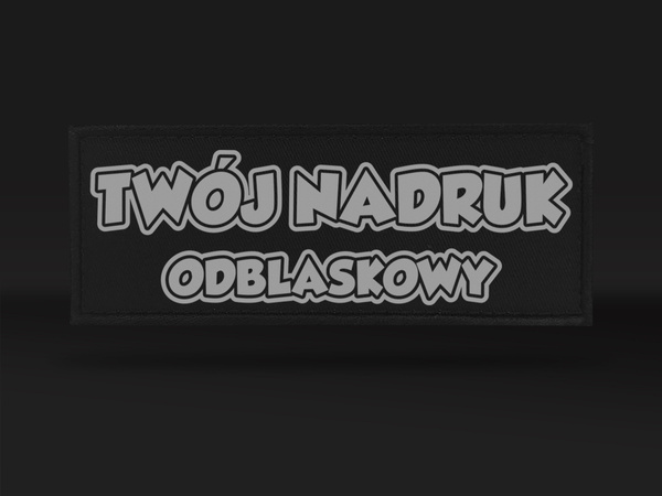Naszywka odblaskowa z własnym napisem lub logo