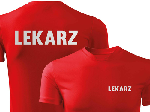 Termoaktywna koszulka T-shirt nadruk LEKARZ