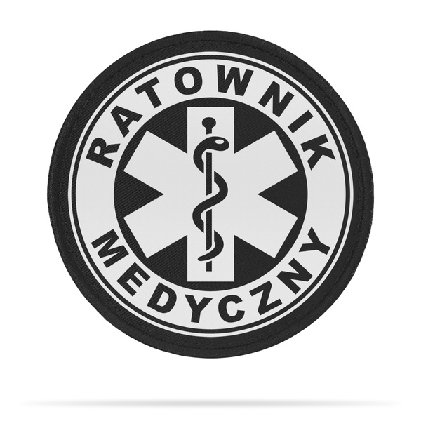 RATOWNIK MEDYCZNY naszywka odblaskowa z eskulapem