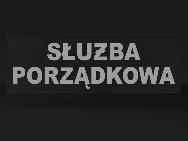SŁUŻBA PORZĄDKOWA naszywka odblaskowa