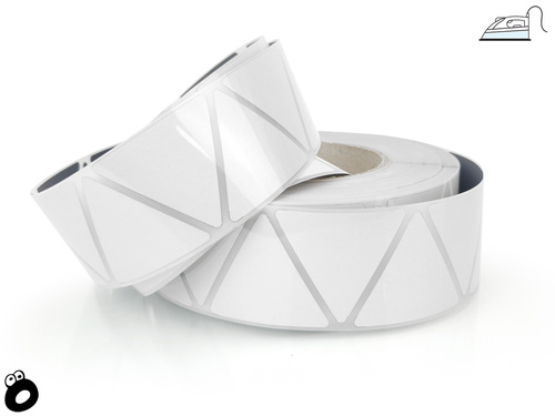 Odblaskowa taśma do wprasowania srebrna w trójkąty 5 cm / 2 mb.