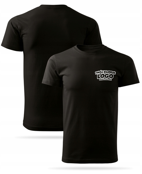 Czarna męska koszulka T-shirt z własnym nadrukiem 