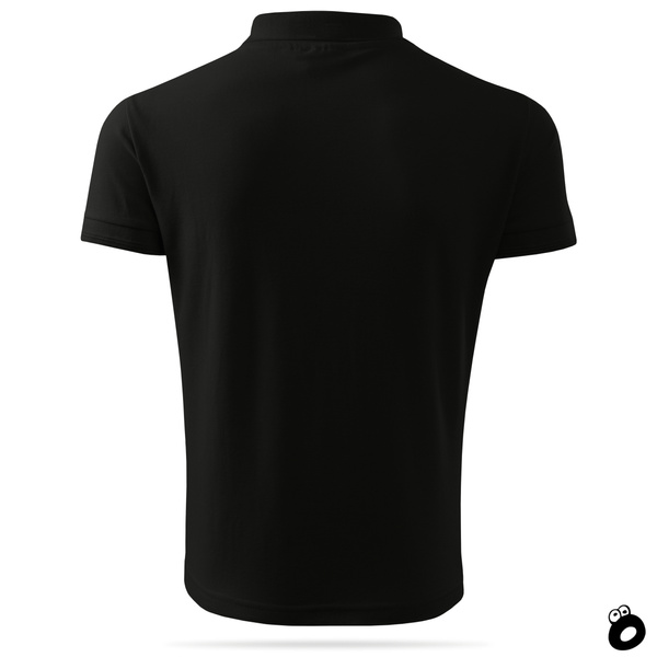 Koszulka męska bawełniana polo - kolor czarny