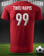 Bawełniana koszulka męska T-shirt z TWOIM NAPISEM I NUMEREM