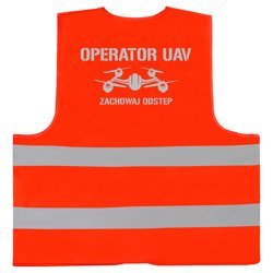 Operator drona 2 kamizelka odblaskowa pomarańczowa
