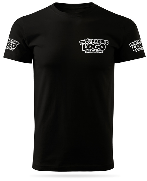 Czarna męska koszulka T-shirt z własnym nadrukiem 