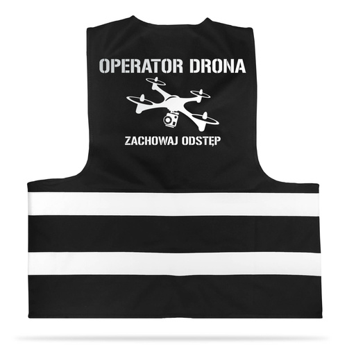 Operator drona 4 kamizelka odblaskowa siatka czarna