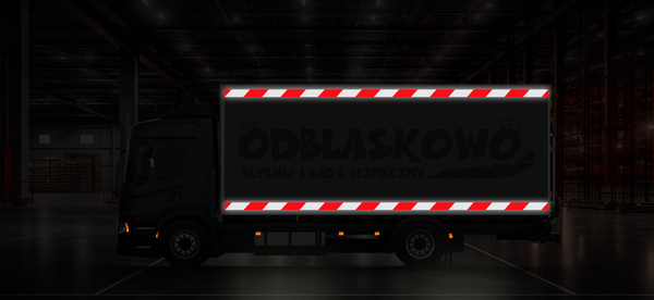 Odblaskowa taśma samoprzylepna biało-czerwona 10