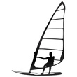 WINDSURFING odblaskowa naklejka na auto czarna