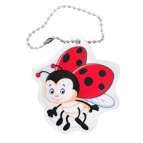 Zawieszka odblaskowa na łańcuszku - BIEDRONKA