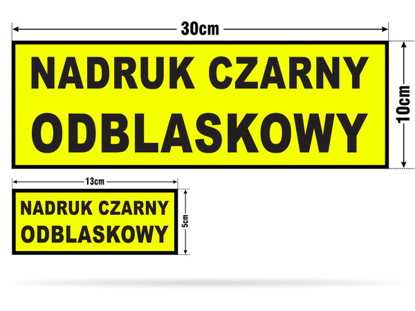 POMOC DROGOWA zestaw naszywek odblaskowych