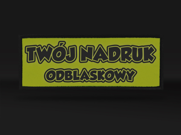 Naszywka odblaskowa z własnym napisem lub logo
