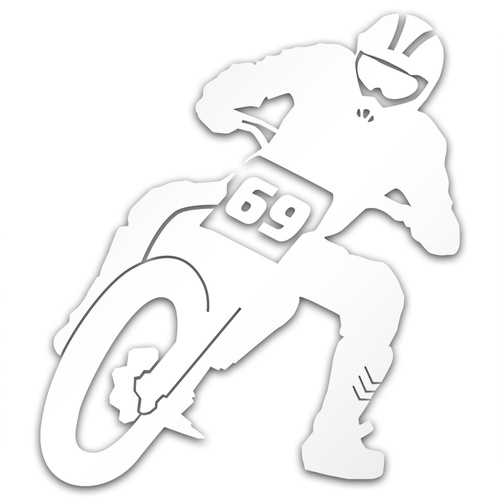 ŻUŻEL odblaskowa naklejka na auto srebrna