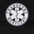 TRANSPORT MEDYCZNY naszywka odblaskowa z eskulapem