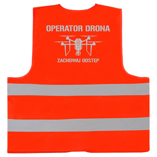 Operator drona 3 kamizelka odblaskowa pomarańczowa