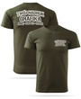 Zieleń wojskowa męska koszulka T-shirt z własnym nadrukiem 