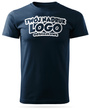 Granatowa męska koszulka T-shirt z własnym nadrukiem