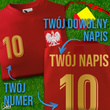 Sportowa koszulka termoaktywna T-shirt z TWOIM NAPISEM I NUMEREM
